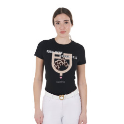 T-shirt Equestro en coton pour femme Ride More Worry Less