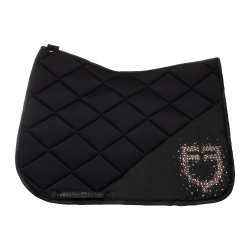 Tapis de dressage Equestro logo en strass Noir Tapis de dressage Equestro logo en strass Noir