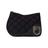 Tapis de saut logo en strass Equestro Noir Tapis de saut logo en strass Equestro Noir