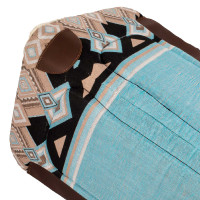 Tapis de selle western avec rembourrage en laine synthétique Pool's Bleu clair / noir Multi-couleurs Tapis de selle western avec rembourrage en laine synthétique Pool's Bleu clair / noir Multi-couleurs
