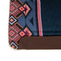 Tapis de selle western avec rembourrage en laine synthétique Pool's Bleu foncé / marine Tapis de selle western avec rembourrage en laine synthétique Pool's Bleu foncé / marine