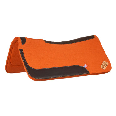 Tapis de selle western en feutre avec inserts en cuir 32"x32" Pool's Tapis de selle western en feutre avec inserts en cuir 32"x32" Pool's