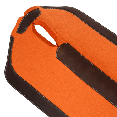 Tapis de selle western en feutre avec inserts en cuir 32"x32" Pool's Tapis de selle western en feutre avec inserts en cuir 32"x32" Pool's