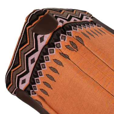 Tapis de selle western inserts en cuir et rembourrage en laine synthétique Pool's Tapis de selle western inserts en cuir et rembourrage en laine synthétique Pool's