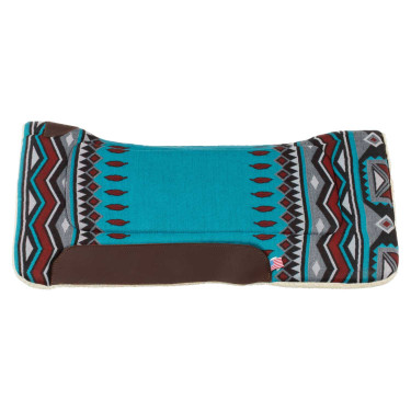 Tapis de selle western inserts en cuir et rembourrage en laine synthétique Pool's Tapis de selle western inserts en cuir et rembourrage en laine synthétique Pool's