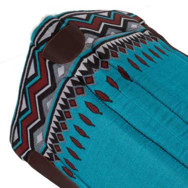 Tapis de selle western inserts en cuir et rembourrage en laine synthétique Pool's Tapis de selle western inserts en cuir et rembourrage en laine synthétique Pool's