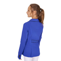 Veste de concours Equestro fille en tissu technique Bleu sodalite Veste de concours Equestro fille en tissu technique Bleu sodalite