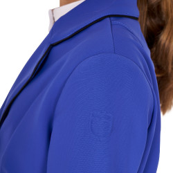 Veste de concours Equestro fille en tissu technique Bleu sodalite Veste de concours Equestro fille en tissu technique Bleu sodalite