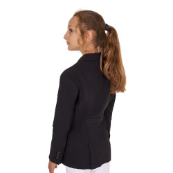 Veste de concours Equestro fille en tissu technique Noir Veste de concours Equestro fille en tissu technique Noir