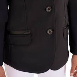 Veste de concours Equestro fille en tissu technique Noir Veste de concours Equestro fille en tissu technique Noir