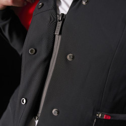 Veste de concours femme Equestro Ridertechnology avec coutures thermosoudées Noir