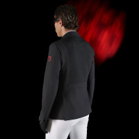 Veste de concours homme Equestro Ridertechnology avec coutures thermosoudées Noir Veste de concours homme Equestro Ridertechnology avec coutures thermosoudées Noir