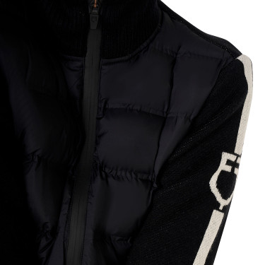 Veste Equestro femme en nylon et tricot avec fermeture éclair Veste Equestro femme en nylon et tricot avec fermeture éclair