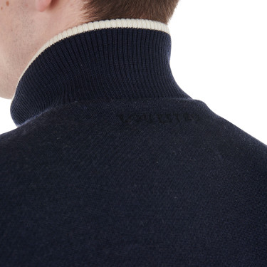 Veste Equestro homme en nylon et tricot avec zip Veste Equestro homme en nylon et tricot avec zip