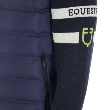 Veste Equestro homme en nylon et tricot avec zip Veste Equestro homme en nylon et tricot avec zip