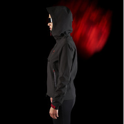 Veste imperméable femme Equestro Ridertechnology avec zip Noir