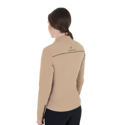 Veste softshell femme en tissu technique rembourré Equestro Encens Beige