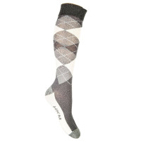 Chaussettes Check Classico HKM Gris / vanille