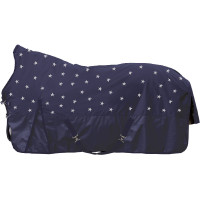 Couverture highneck HKM Cleveland Stars600D doublée polaire Gris