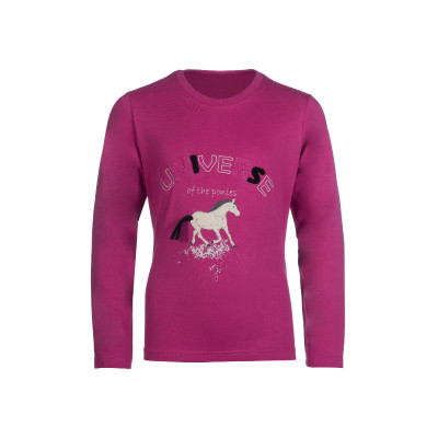 Polo à manches longues Polly HKM enfant Magenta