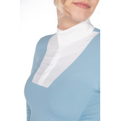 Polo de concours Virginia manches longues femme HKM Bleu glacier Polo de concours Virginia manches longues femme HKM Bleu glacier