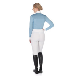 Polo de concours Virginia manches longues femme HKM Bleu glacier Polo de concours Virginia manches longues femme HKM Bleu glacier