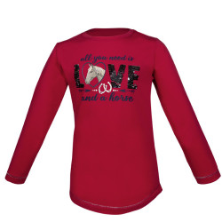 T-shirt à manches longues Love Horses HKM enfant