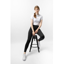 Legging thermique hybride Horze Anya full grip Noir caviar