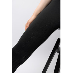 Legging thermique hybride Horze Anya full grip Noir caviar
