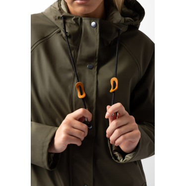 Imperméable Elise avec doublure matelassé Horze Vert olive Imperméable Elise avec doublure matelassé Horze Vert olive