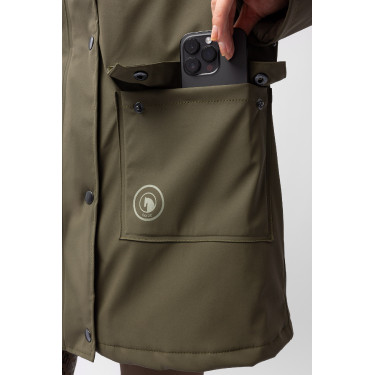 Imperméable Elise avec doublure matelassé Horze Vert olive Imperméable Elise avec doublure matelassé Horze Vert olive