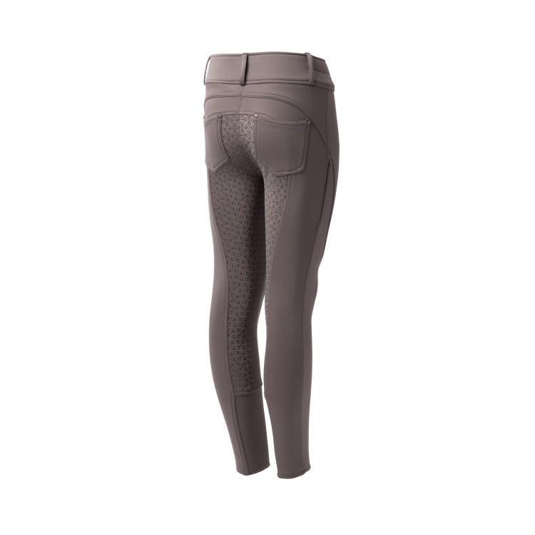 Pantalon d'équitation thermique full grip Horze Rhea enfant poches arrière