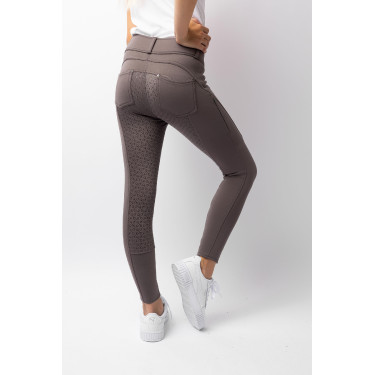Pantalon d'équitation thermique full grip Horze Rhea enfant poches arrière Faucon brun Marron Pantalon d'équitation thermique full grip Horze Rhea enfant poches arrière Faucon brun Marron