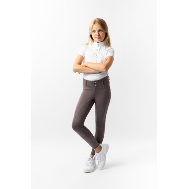 Pantalon d'équitation thermique full grip Horze Rhea enfant poches arrière Faucon brun Marron Pantalon d'équitation thermique full grip Horze Rhea enfant poches arrière Faucon brun Marron