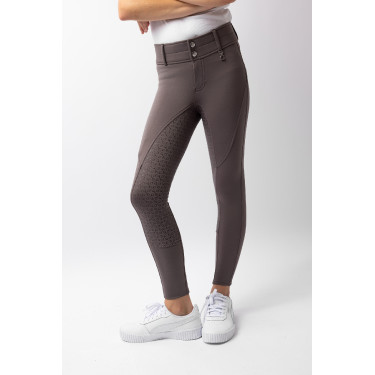Pantalon d'équitation thermique full grip Horze Rhea enfant poches arrière Faucon brun Marron Pantalon d'équitation thermique full grip Horze Rhea enfant poches arrière Faucon brun Marron