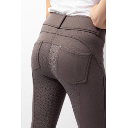 Pantalon d'équitation thermique full grip Horze Rhea enfant poches arrière Faucon brun Marron Pantalon d'équitation thermique full grip Horze Rhea enfant poches arrière Faucon brun Marron
