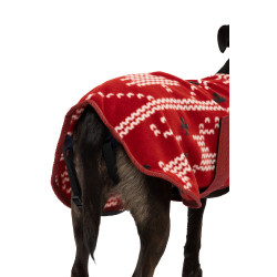 Couverture de Noël chien Horze Rouge