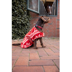 Couverture de Noël chien Horze Rouge