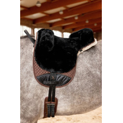 Tapis de monte en peau de mouton Horze Noir Tapis de monte en peau de mouton Horze Noir