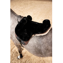 Tapis de monte en peau de mouton Horze Noir Tapis de monte en peau de mouton Horze Noir