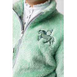Veste polaire enfant Elsa Horze Brouillard vert