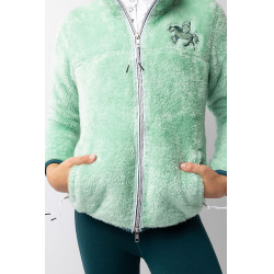 Veste polaire enfant Elsa Horze Brouillard vert