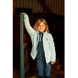 Veste polaire enfant Elsa Horze Brouillard vert