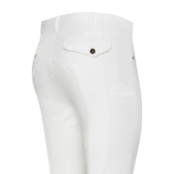 Pantalon d'équitation Euro-Star Camillo FullGrip homme Blanc Pantalon d'équitation Euro-Star Camillo FullGrip homme Blanc