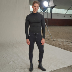 Pantalon d'équitation Euro-Star Athleisuremen FullGrip homme Noir