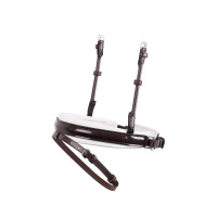 Muserolle combiné Montar Deluxe contour contrasté cuir ECO Marron Muserolle combiné Montar Deluxe contour contrasté cuir ECO Marron