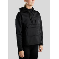 Anorak Montar quart zip avec poche et capuche femme Noir