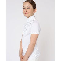 Polo de concours Montar Bling Junior Blanc Polo de concours Montar Bling Junior Blanc