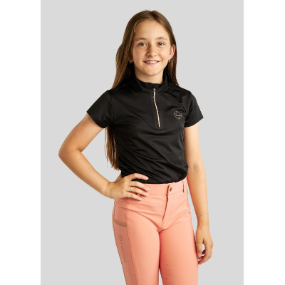 Polo Montar Everly enfant manches courtes rose gold Noir