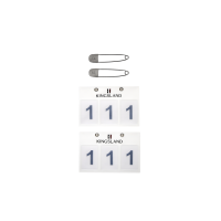 Porte numéro Kingsland 3 poches vendu par 2 Blanc